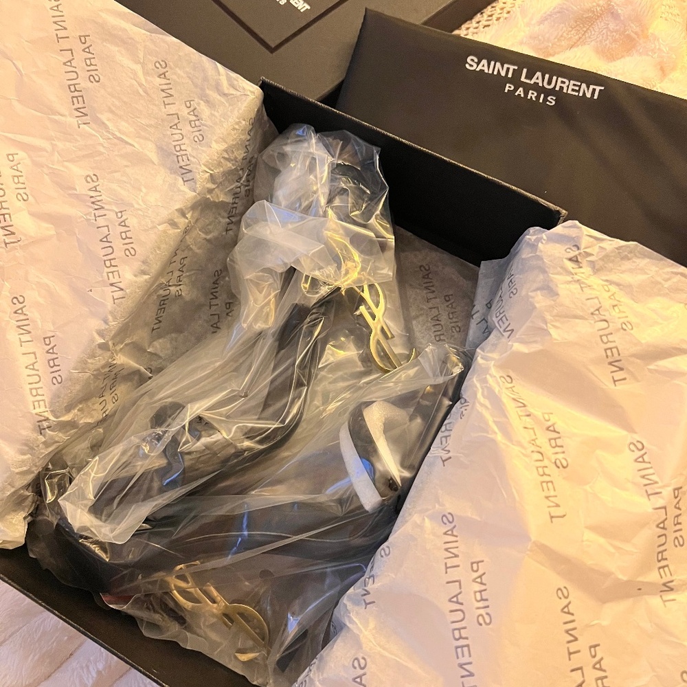 YSL Opyum Snake Heeled Sandals